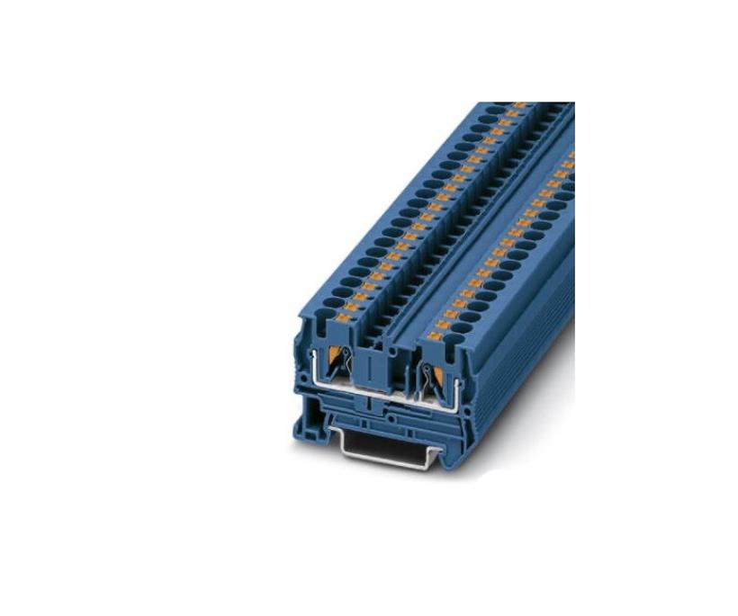 Feed-through terminal block, Push in, 0.2 mm² - 6 mm², blue PT 4 BU 3211760